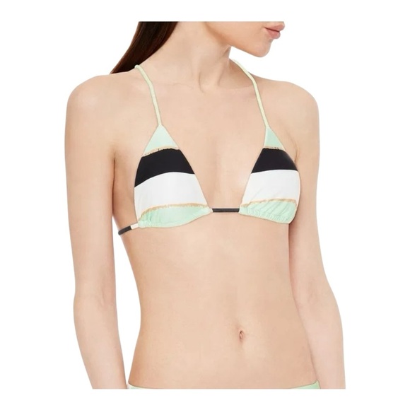 ViX Paula Hermanny Malta Striped Triangle Bikini Top NWT - Picture 1 of 6